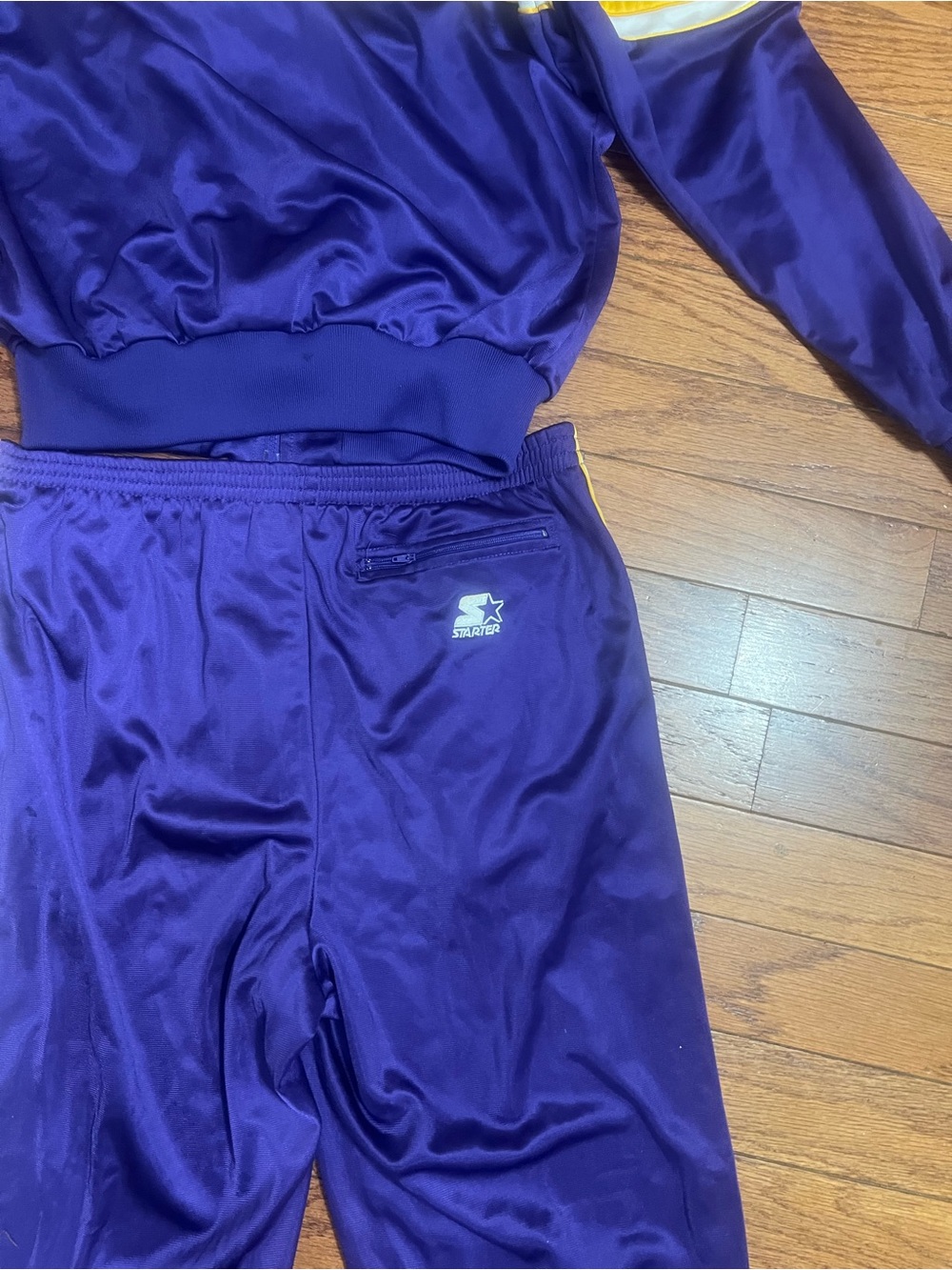 STARTER Purple Men’s Joggers with Zipper Pocket